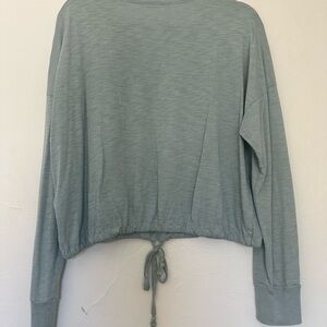 Women's Green Top with Drawstring Hem